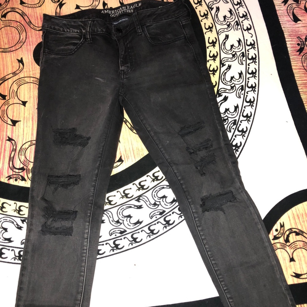 AEO Black Super Super Stretch Jeggings